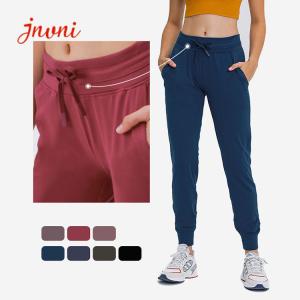 China Women Lulu Light Weight Yoga Jogger Pants Jogger 300gsm Lace Up Sweatpants factory