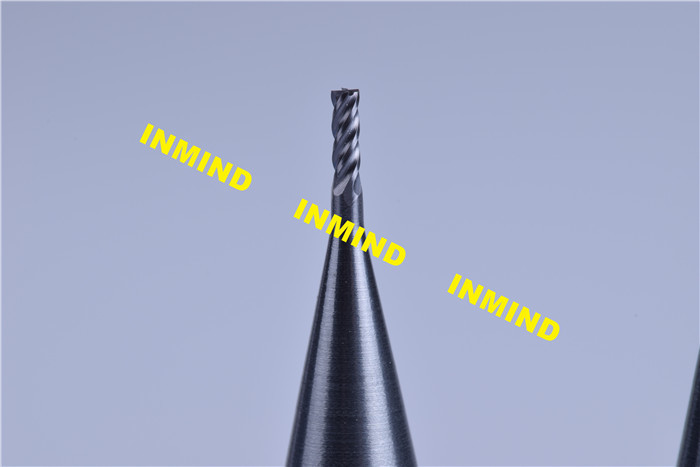 Carbide 0.2 mm Micro Milling Cutters , 2 Flute TiSiN Coating Milling Machine Cutters