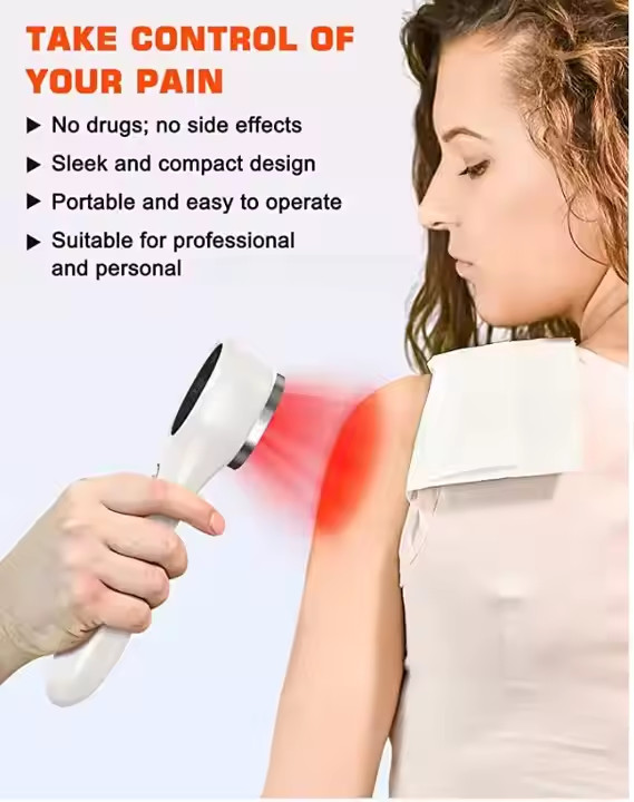 Durable Aluminium Handheld Infrared Red Light Therapy Device for Pain Relief Low-Level Laser Healthcare Apparatus