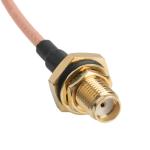 Gold Contact RG316 Coaxial Cable SMA Male Straight Plug To SMA Female Bulkhead