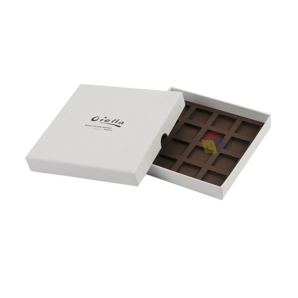 Manufacturer Customized Logo Food Gift Packaging White Chocolate Box Design With