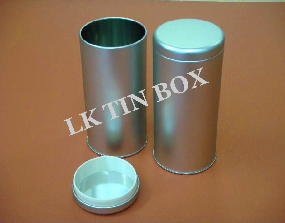 200g Airtight Round Tea Tin Box Storage With Rubber Lid , Tea Storage Tins
