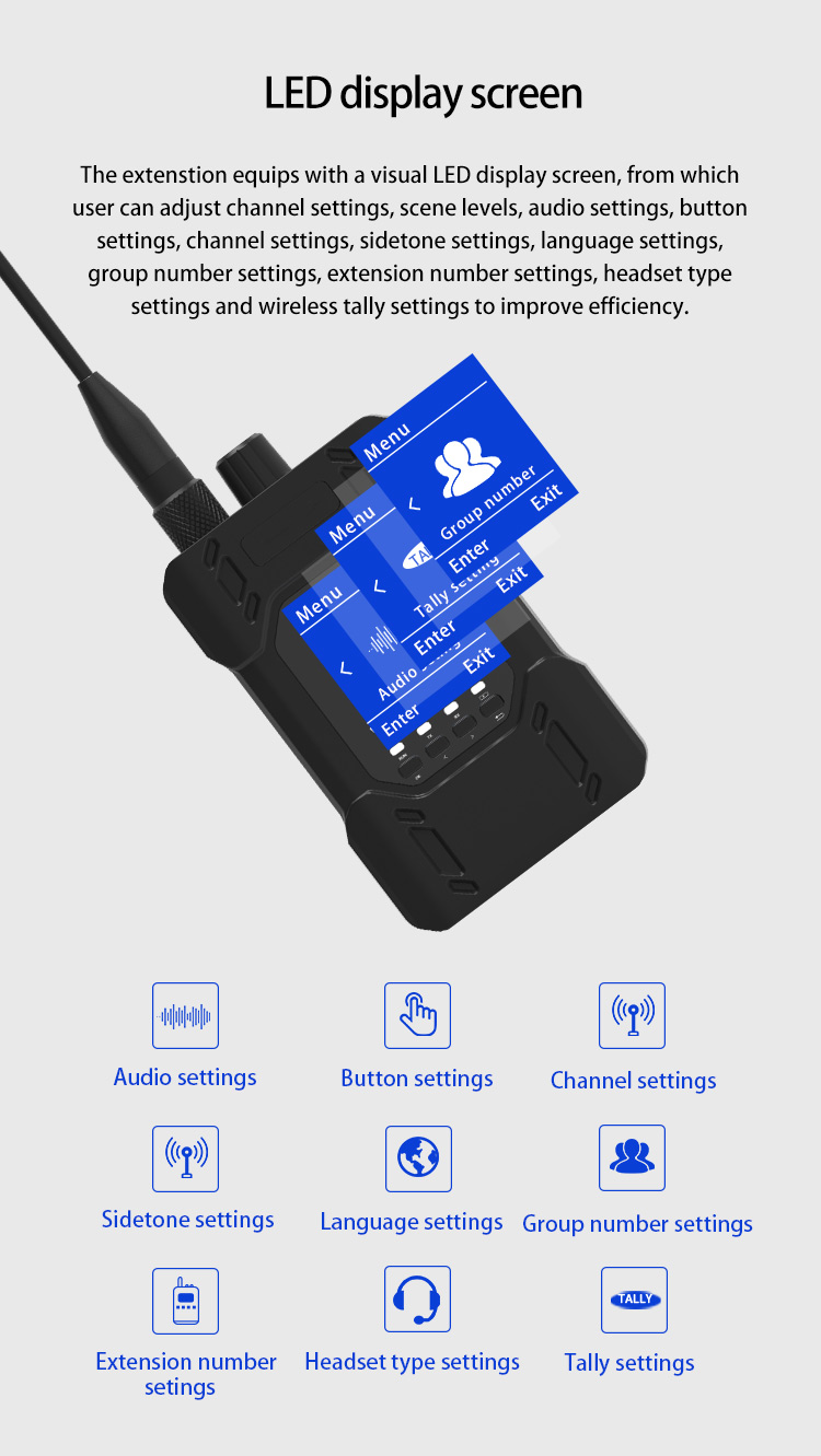 Private Mold 910Pro 6-channel Wireless Interphone System with Full Duplex Communication