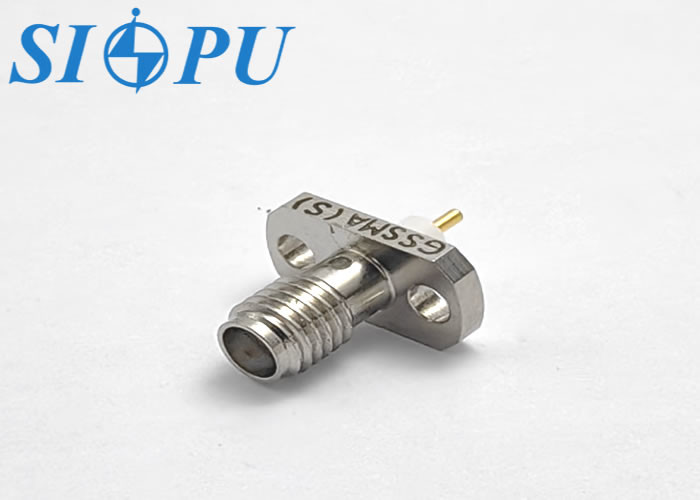 SSMA Female Microstrip RF Coaxial Connector – Two-Hole Flange Mounted