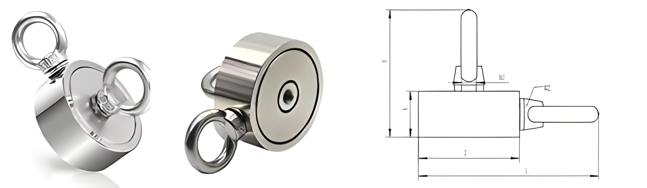 Super Strong Neodymium Magnet Fishing Kit with 2000 LBS Pull Force and Precise Tolerance