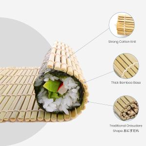 China LFGB 100% Bamboo Sushi Making Materials Roller 9.5x9.5 Inch factory