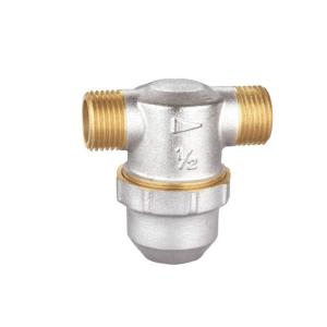 China Nickel Plated Brass Filter Valve FT1006 Forged Brass Inline Strainer For Water System factory