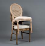 NO Folded Louis Solid Wooden Banquet Chair for Events Nordic Wedding and Event