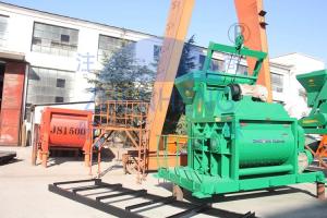 China Green Twin Shaft JS1000 Concrete Mixer Building Construction Tools / Equipment factory