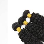 Genuine Raw Virgin Curly Hair Bundles / Jerry Curly Hair Weave With Closure