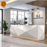 Buy cheap Checkout Rectangle Reception Counter Hotel Furniture Diamond Shaped from wholesalers
