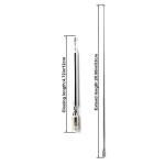 Aluminum Whip Ham Antenna 3dBi Gain Telescopic FM Radio Antenna with BNC