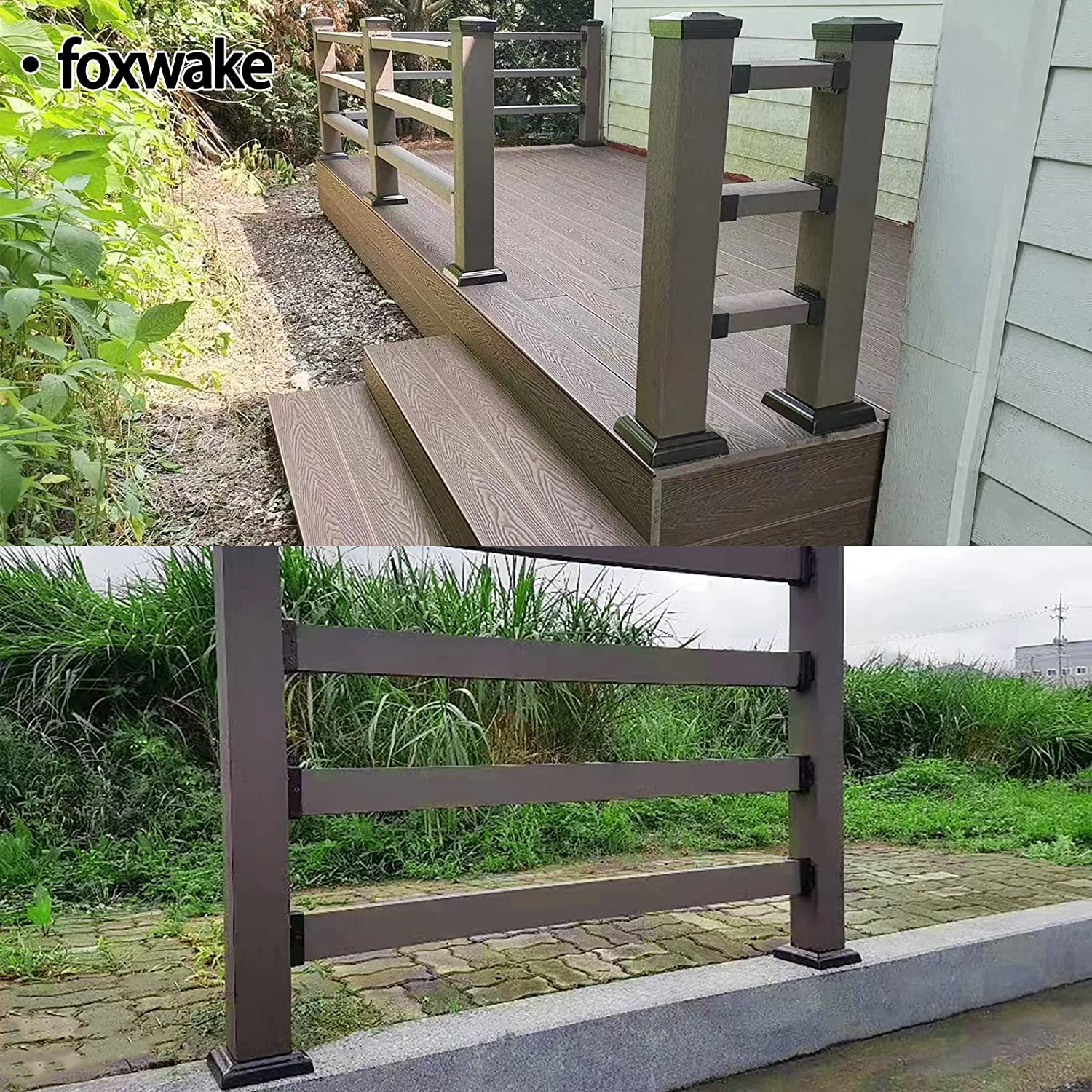 Fence supports Mount connector 2x4 Deck Railing Brackets for Porches Pavilions Pergolas Log Cabin