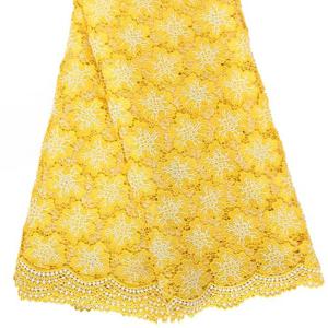 China 2016 New arrival big wedding 2015 newest african guipure lace fabric with stones factory
