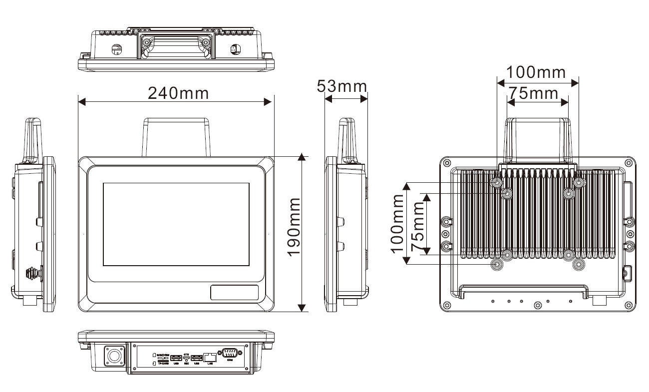 VT-640A Vehicle Mount Computer Android 11 IP65 Protection for Forklift