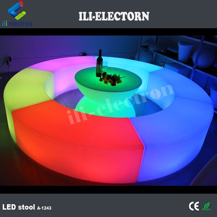 Color Changing LED Glow Furniture , Rechargeable LED Lounge Chair OEM