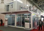 Two Stories Prefabricated Container Homes Glass Wool Material With Double -
