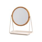 round countertop Makeup Mirror with jewelry tray