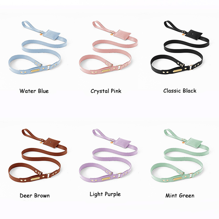Hands Free Dog Leash And Collar , Leather Dog Leads And Collars