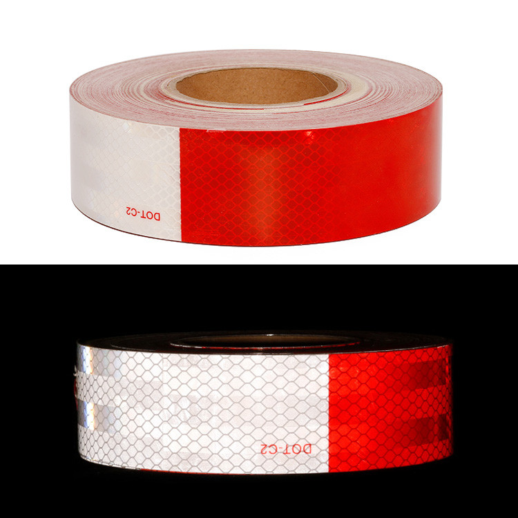 Waterproof Reflective Tape DOT-C2 Red And White Adhesive Conspicuity Tape For Trailer Outdoor Cars Trucks
