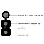 1.2mm Lszh Ftth Fiber Drop Cable , G657a2 4 Core Outdoor Cable