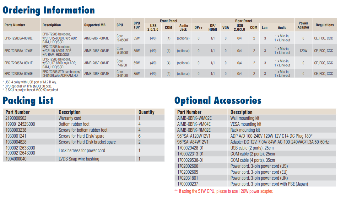 -Advantech- Embedded PCs EPC-T2000 Series EPC-T22853A-00Y1E new and 100% Original ,price favorable