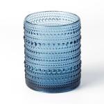 Colored Heavy Jupiter Hobnail Drinking Glasses Tumblers 12 Oz Machine Pressed