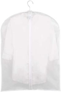 China Zipper Suit Clear Garment Bags PEVA Material Dress Coat Clothing Storage factory