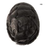 Mens Toupee Human Hair Replacement SystemFrench Lace Poly Skin Hairpieces