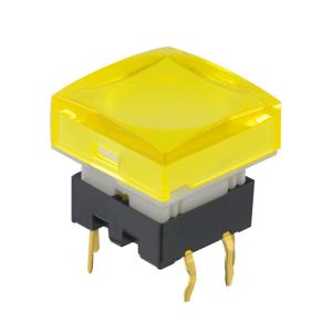 15x15 LED Push Button Switch 30mA 30VDC With Sculptured Cap