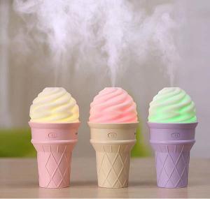 China Creative Colorful USB Ice Cream Car Mini Air Humidifier with Led Lamp factory