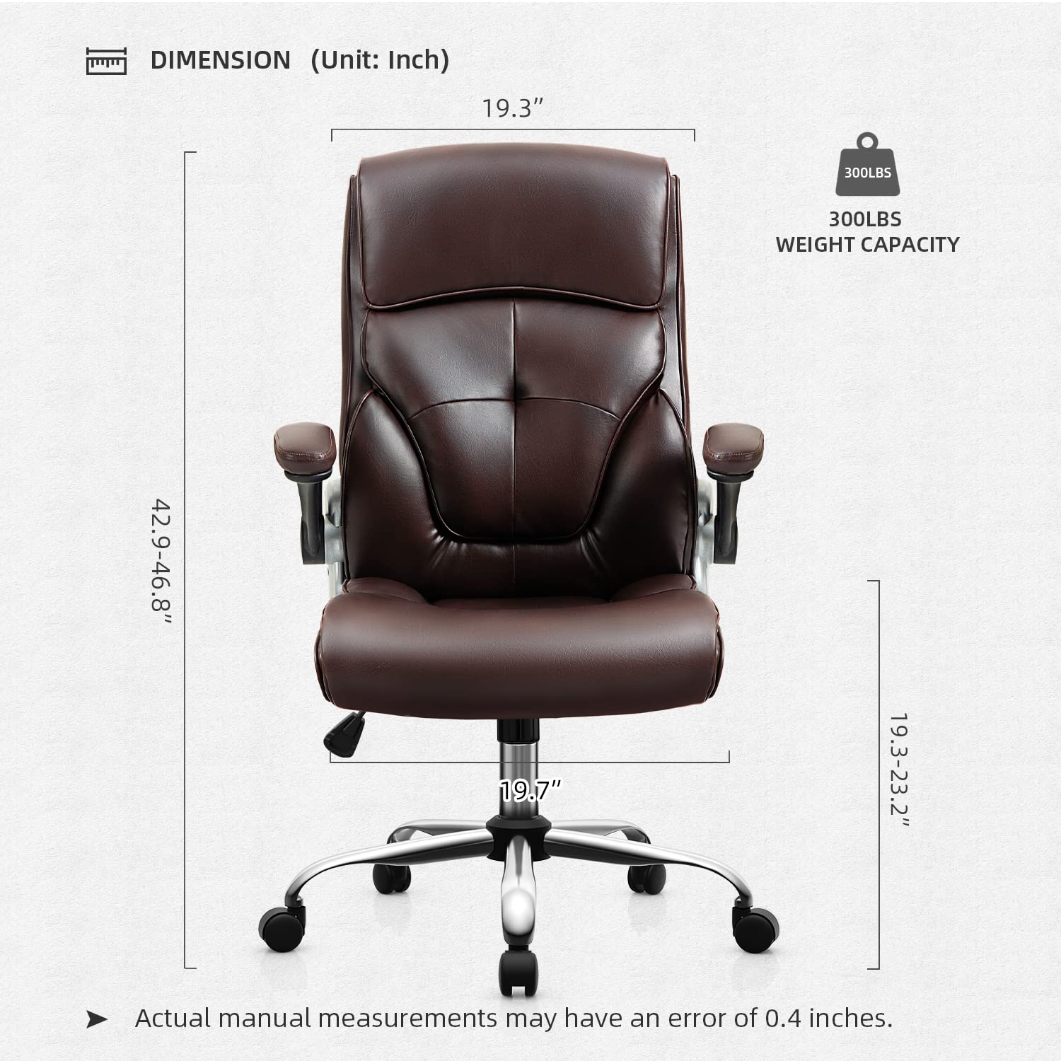 Metal Type High Back Home Office Desk Chair with Lumbar Support and Linen Fabric