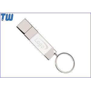 China Mini Crystal 8GB USB Flash Memory Silver Metal Mounted Free Key Ring factory