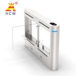Pedestrian Swing Turnstile Gate 304 Stainless Steel Cabinet With Face Recognitio