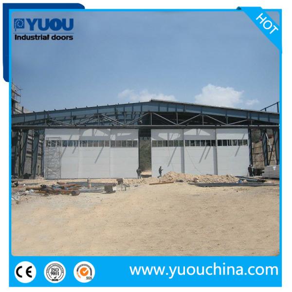 Aluminum Alloy Aircraft Accordion Insulated Sliding Hangar Doors Folding