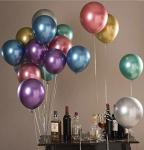 Happy Birthday Helium Party Balloons , 12 Inch Latex Metallic Balloons