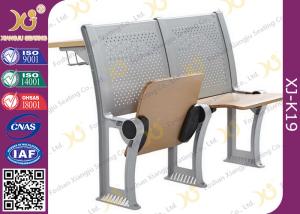 China University / College Classroom Furniture Plywood Seating Steel Iron Leg factory