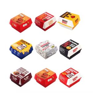 China Custom Corrugated/Kraft Paper Burger Box for Fast Food Takeaway Packaging factory
