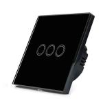 EU Standard Light Wall Touch Switch ,1 gang waterproof toughened glass panel For