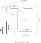 Metal Bed Frame Headboard Attachment Kit Adjustable Bed Frame Brackets Adapter 0