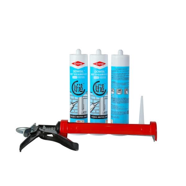 China High Strength 300ml White Dowsil Silicone Sealant No Vertical Flow factory