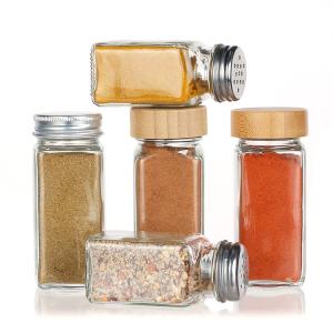 4oz 6oz 9oz Small Glass Spice Jars Bottles W/Dual Sifter Cap Perfect for Storing