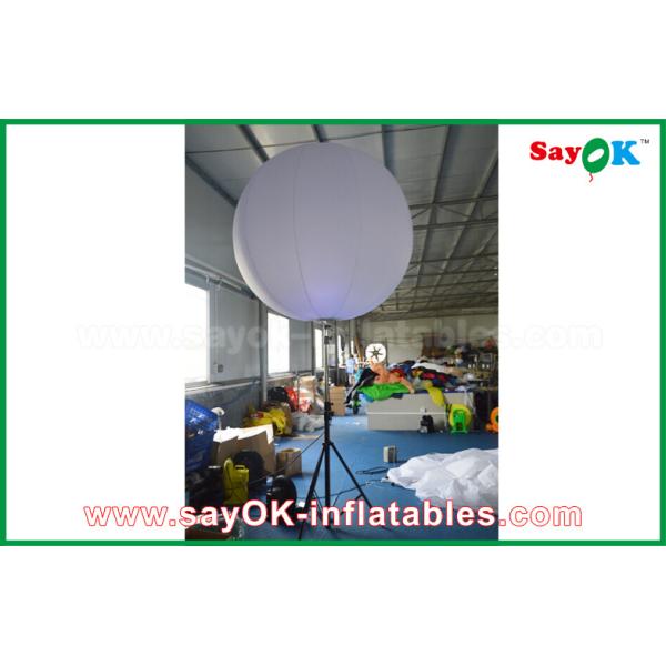 1.5m WHite Iron Inflatable Light Decoration Tripod Standing Balloon With Print