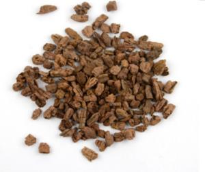 China 80~90g/L Density,Dark cork granules at third grade for wall tile,Good sound and heat insulation factory