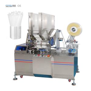 China PLC Control 1.5KW Automatic Drinking Straw Packing Machine Bag Type factory