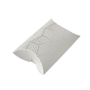 China Creative sliver stamping candy packaging pillow box stripe printed factory