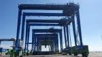 Container Gantry Crane Straddle Carrier RTG Tyre / Rubber Tyre 32m