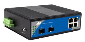 China 4 Port Industrial Gigabit POE Switch with 2 SFP and 4 Ethernet Ports factory