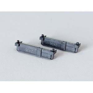 SAS4/PCIe 68-Pin SMT Female Electronic Signal Connector, 30U" Gold Terminal PCB