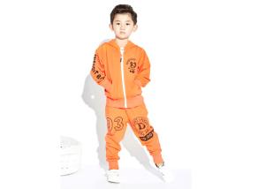 China Casual Kids Boys Clothes Boys Sports Wear Sets Fully Zipper With Long Length Pants factory